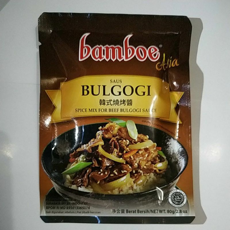 

Bamboe Asia Saus Bulgogi / Bulgogi Sauce / Korean Food Bulgogi 80 gram