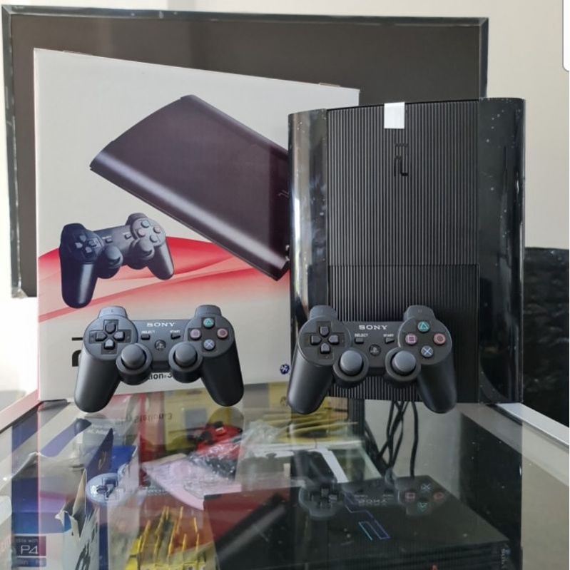 PS3 SUPER SLIM 500GB CFW ASLI SONY  FREE 2 STIK FULL GAME