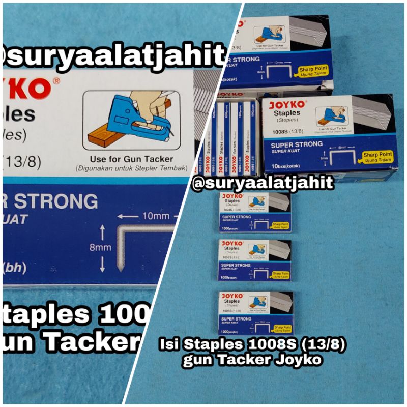 Isi Staples 1008S (13/8) Gun Tacker JK 1ktk@1000pcs =rp.4.000/1kotak