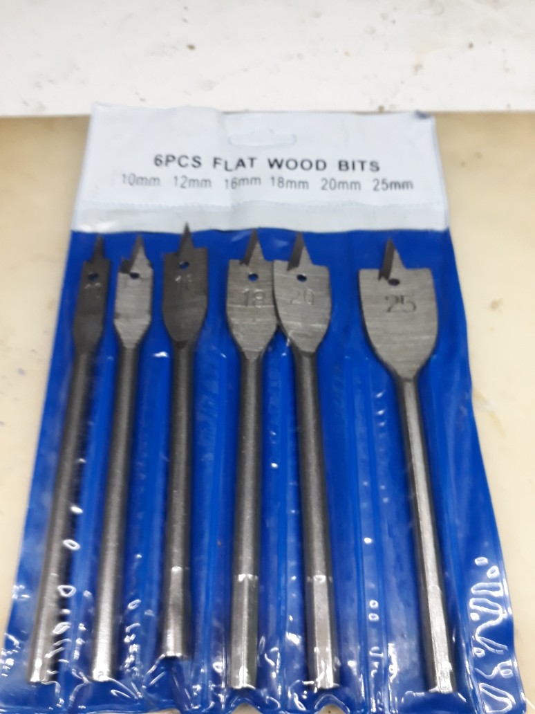 Bor Kayu Set 6pcs Mata Bor Kipas