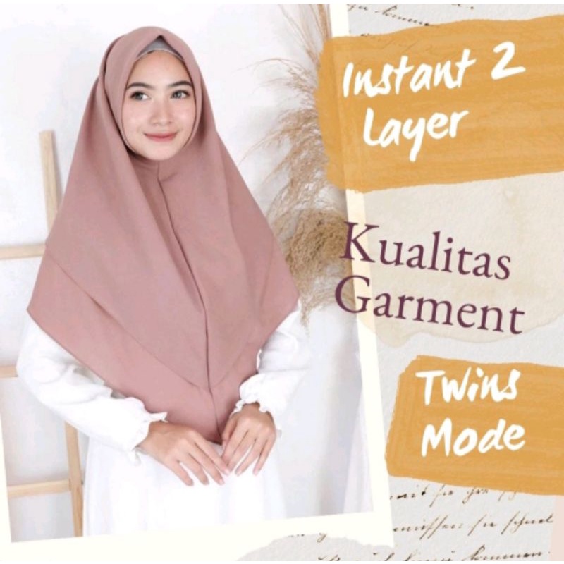 Hijab Segi Empat Instan 2 Layer | Bella Square Instan 2 Layer Termurah