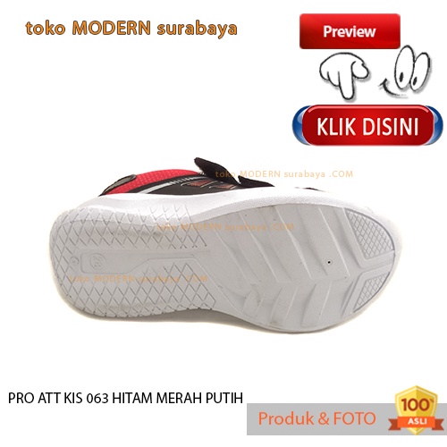 PRO ATT KIS 063 V HITAM MERAH PUTIH sepatu anak sepatu sneakers kets