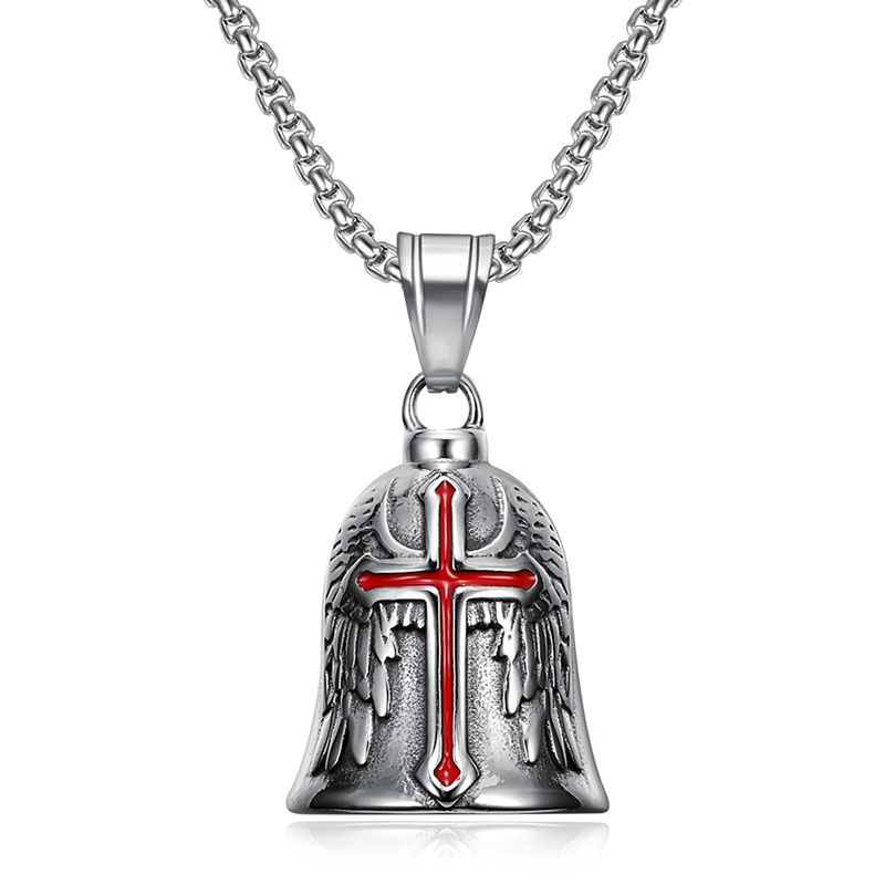Kalung Rantai Sterling silver 925 Dengan Liontin Salib Merah Untuk Wanita