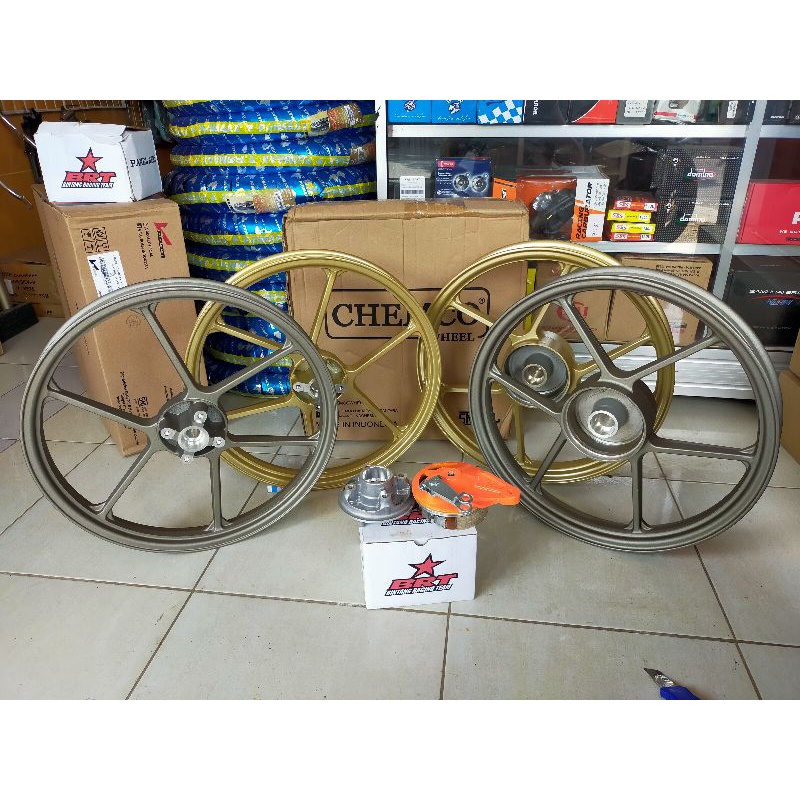 Velg BRT CHEMCO set nup ger &tutup kampas PNP fiz Jupiter rx king cb gl MP Tiger velg racing Yamaha