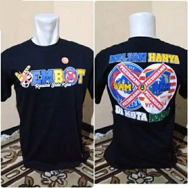 Kaos JEMBOT Rasis Anti Arema Persija SAMPAH KOTA KAMI Versi BonVik Hitam Terbaru 2020