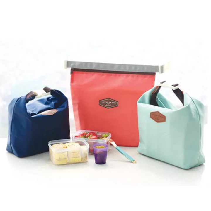 Tas bekal / Bekel Lunch Cooler Bag Tahan Hangat Dingin Thermal Insulated Polos - Random