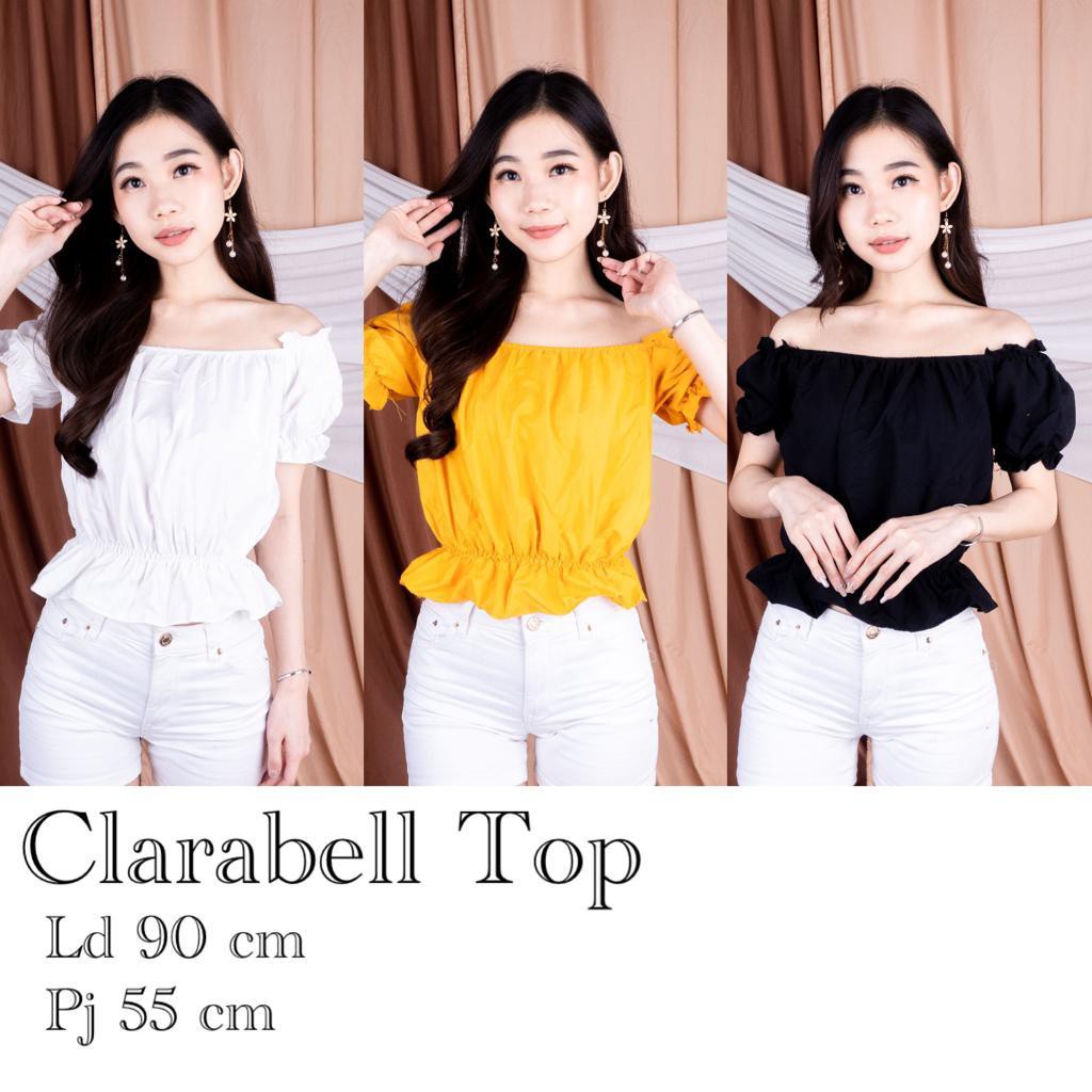 VS - CLARABELL TOP LENGAN PUFF - ATASAN WANITA CROP TOP