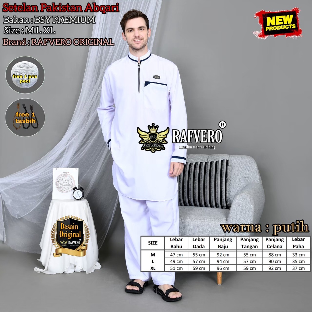 Baju Koko Setelan Pakistan pria Kemko Jasko Gamis Jubah Pria Model al haramain al noor
