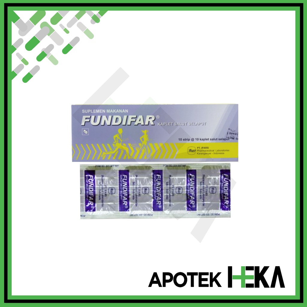 Fundifar Kaplet Box isi 10x10 Tablet - Multivitamin B1 B6 B12 E (SEMARANG)