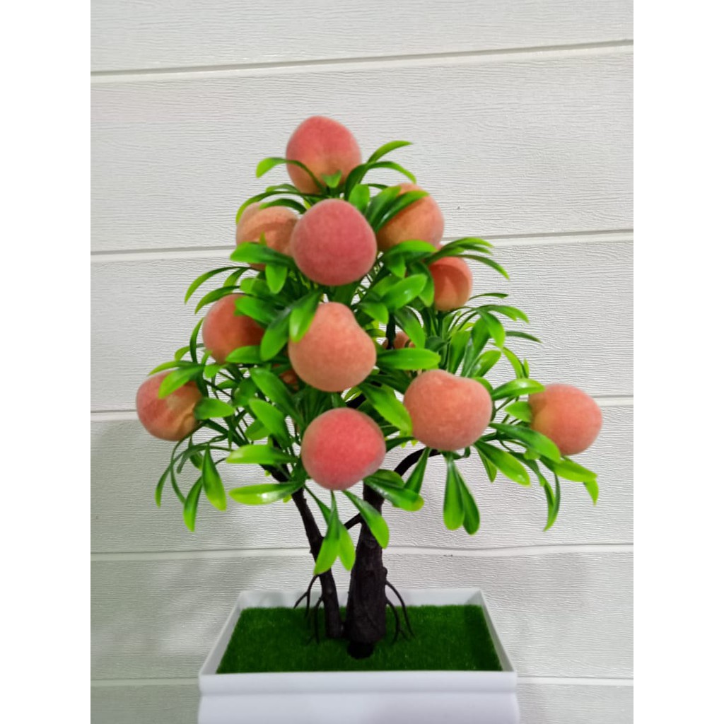 DF Ornamen Bunga plastik Buatan Dekorasi Rumah/ Flower Artifisial Vas Pot Bunga Buah BUNGA KODE 14-BUNGA 14 PERSIK