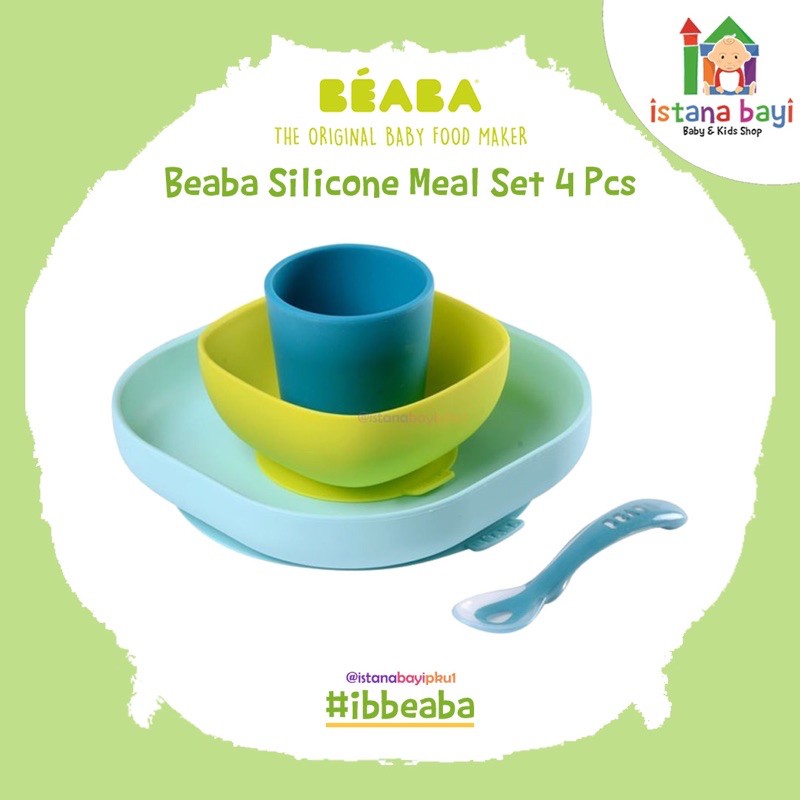 Beaba Silicone Meal Set 4s - Peralatan Makan