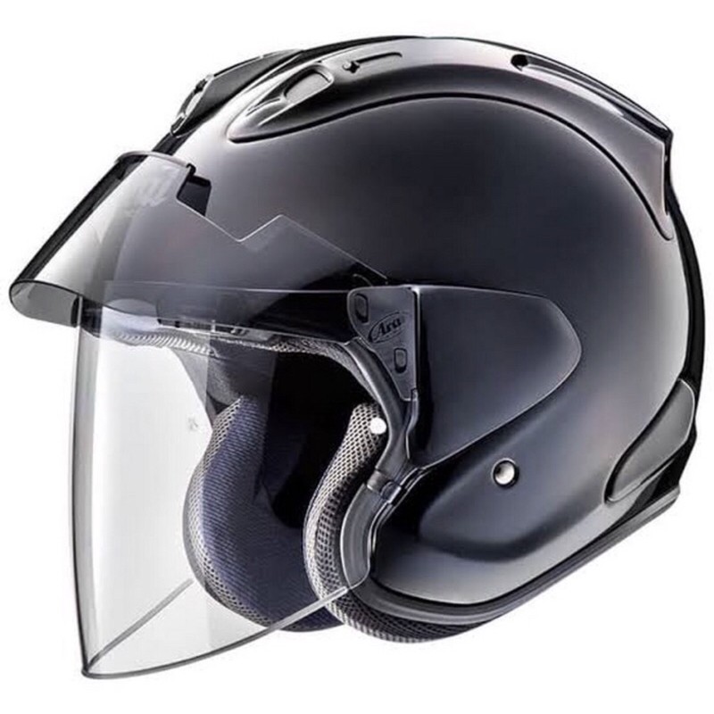 Arai Half face Helmet VZ Ram Plus Glass Black dual visor SNI Arai japan VZ Ram Black glossy