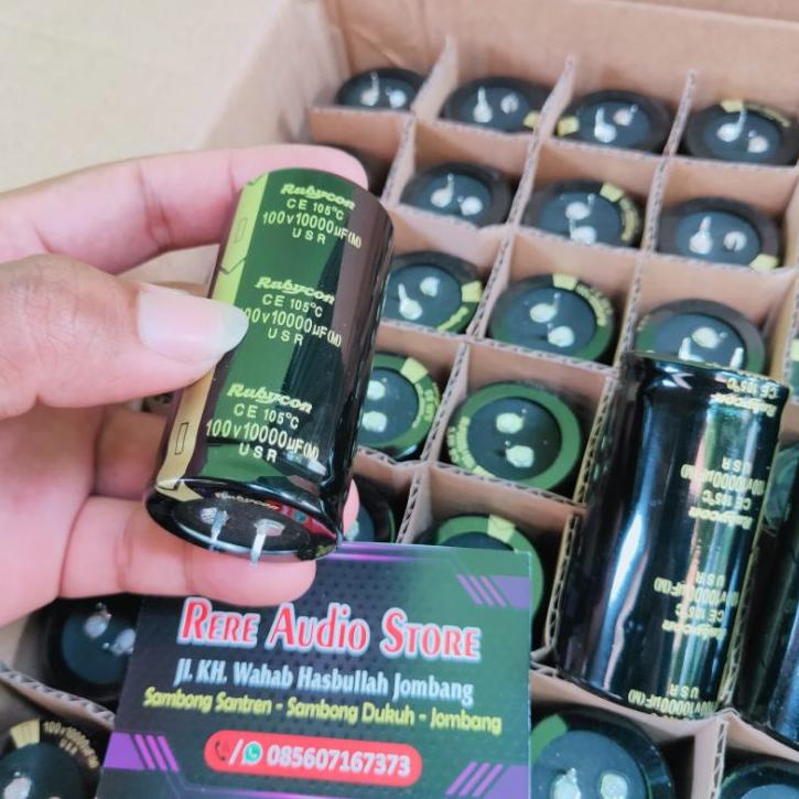 Elco Rubycon hitam 100v 10000uf Elko asli Baru