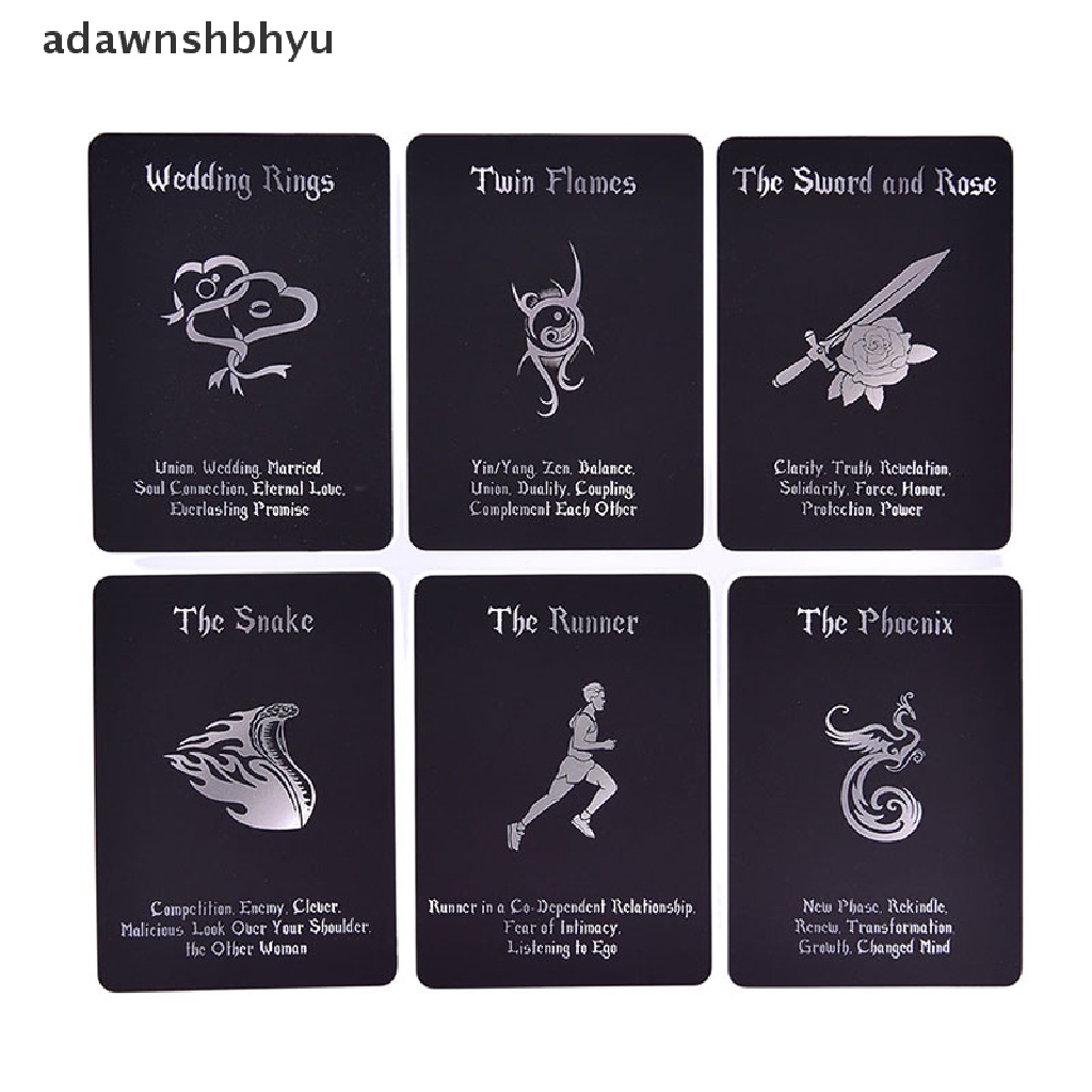 Adawnshbhyu 54pasu Waktu Wellness Cinta Oracle Kartu Tarot Kartu Ramalan Papan Permainan