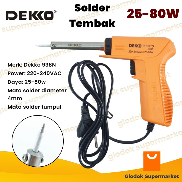 Solder Tembak Dekko 938N 25-80 Watt Quick Heat 25w 80w