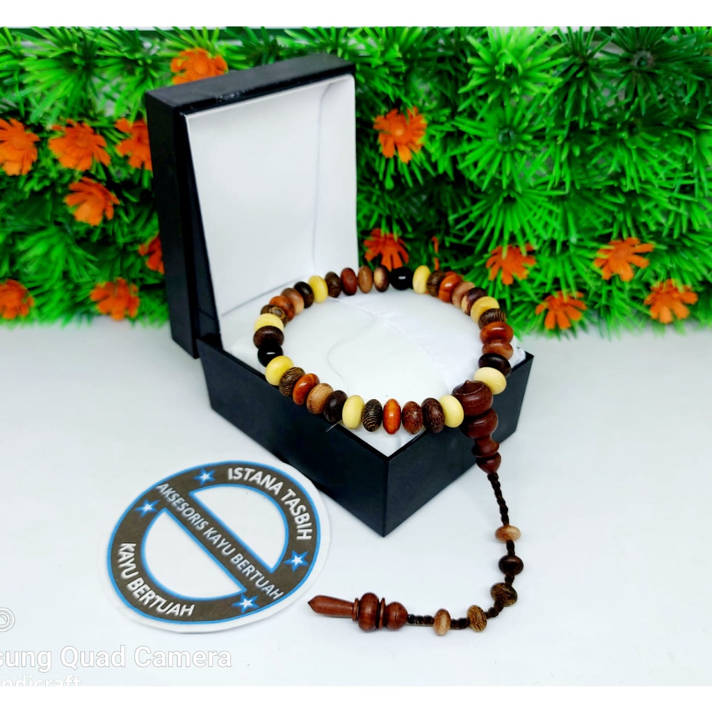 Tasbih 33 butir kayu bertuah kombinasi