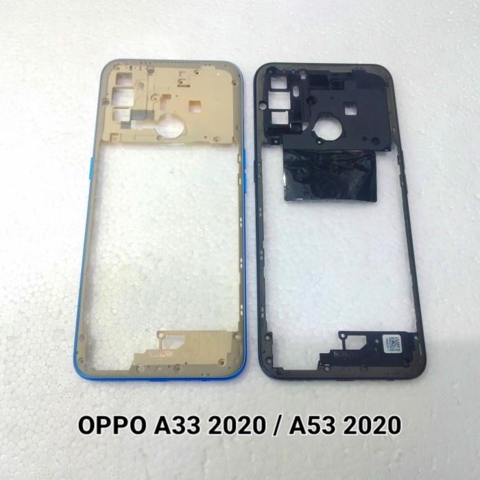 [BISA COD] bezel tutup mesin tulang samping oppo a33 2020 / a53 2020 - Putih