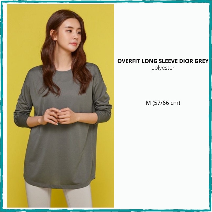 Baju Wanita Murah STL Overfit Long Sleeve Fresh Crepe Grey