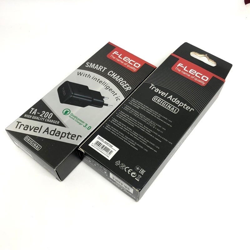 BATOK CHARGER ORIGINAL FLECO TA200 1USB 3.4A ADAPTER TA-200 FOR SMARTPHONE PROMO SEN