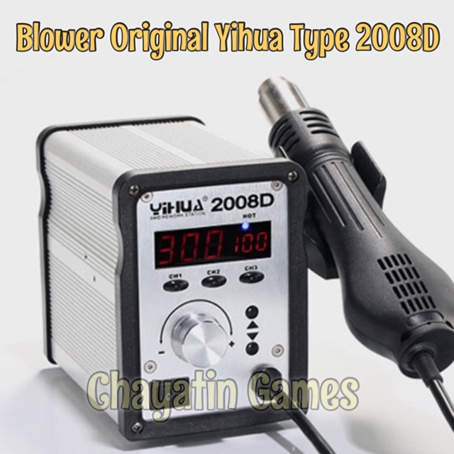 Blower - Solder Uap ORI YIHUA Type 2008D Digital Ada 3 Tombol Channel