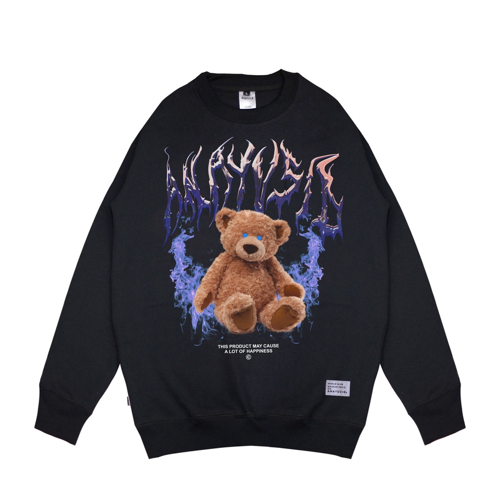 anayusid | crewneck & sweater | black teddy bear yeszy