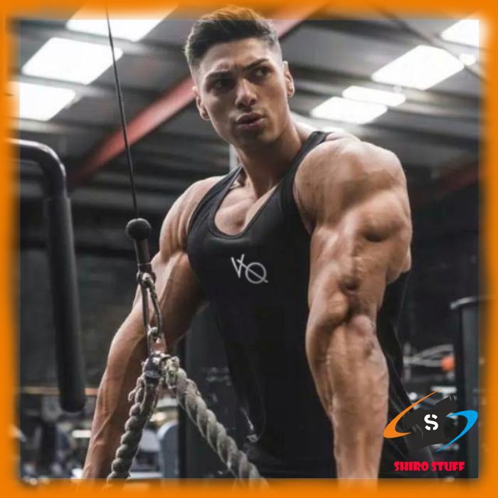 VQ Singlet VANQUISH / Kaos Gym Training vqfit running pria / baju gym pria