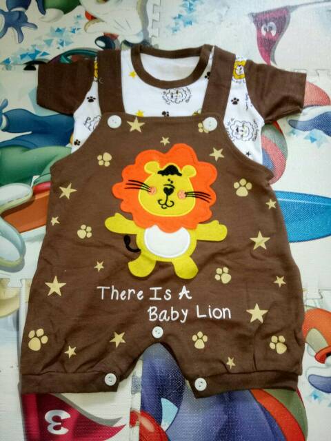 Baju jumper bayi baju kodok 2pc karakter baby lion