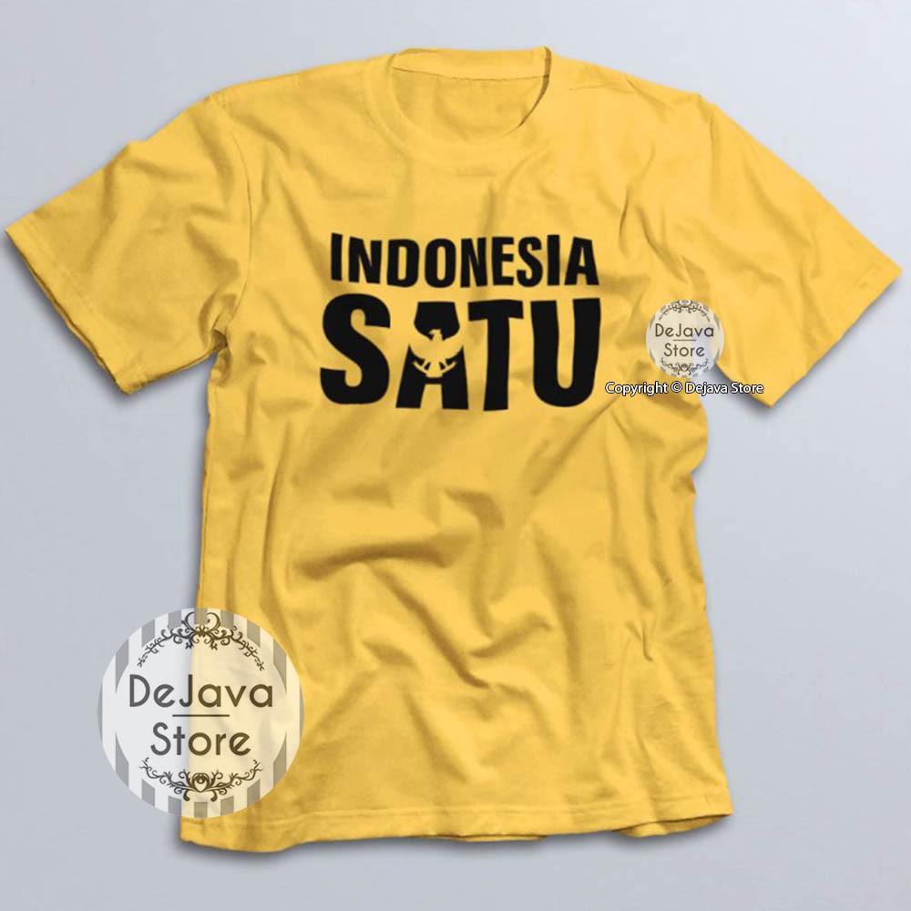 Kaos Distro Indonesia Satu Garuda Baju Kemerdekaan Agustus Cotton Combed 30s Unisex Premium | 1626-7