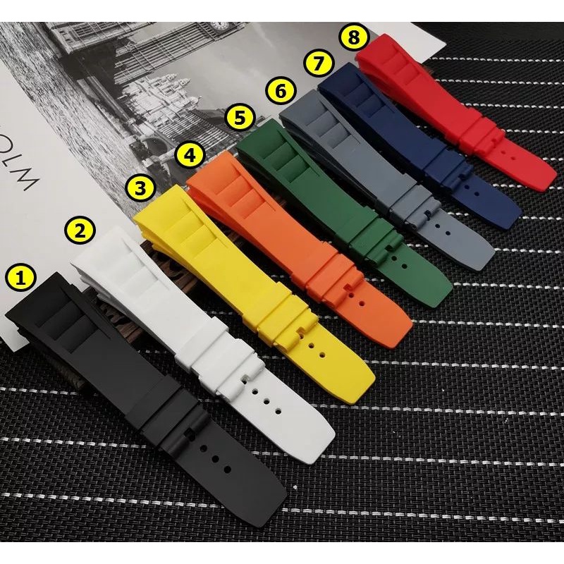 STRAP-TALI JAM TANGAN RM-RICHARD MILLE RUBBER PRIA BAUT