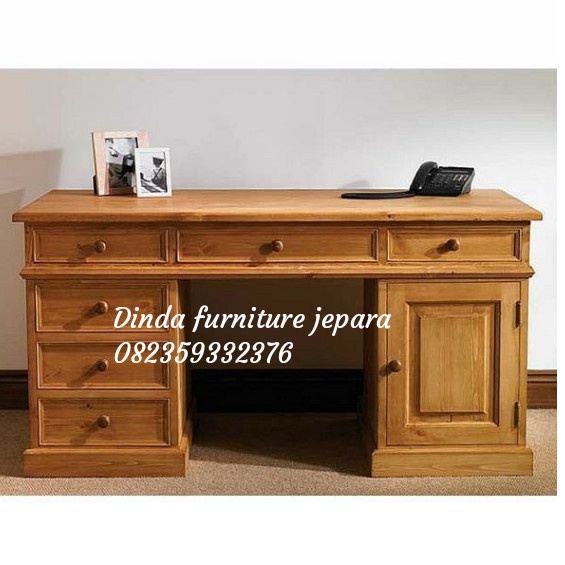 meja kantor meja kerja kayu jati