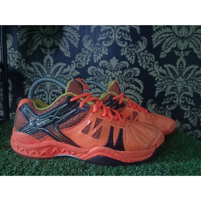 Sepatu Badminton Kumpoo Orange Second Original