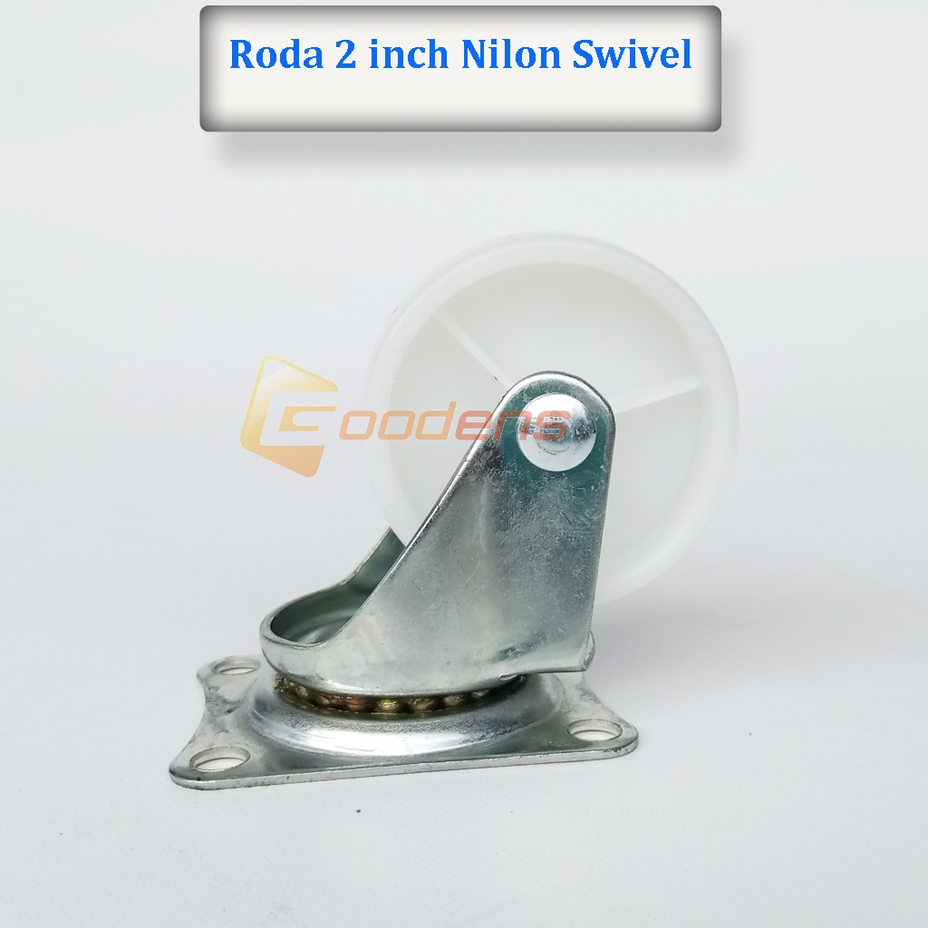 Roda Nilon 2 Inch Hidup Roda Caster Roda Gepeng