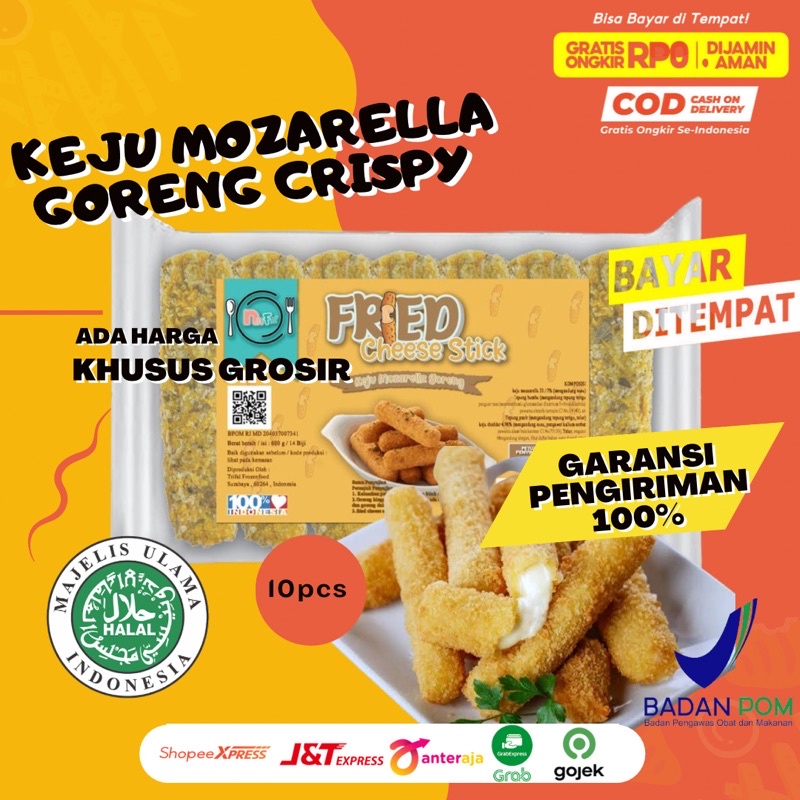 

MOZRENG Mozarella Goreng Mozza Naufizz Fried Cheese Stick Keju isi 14 Pc
