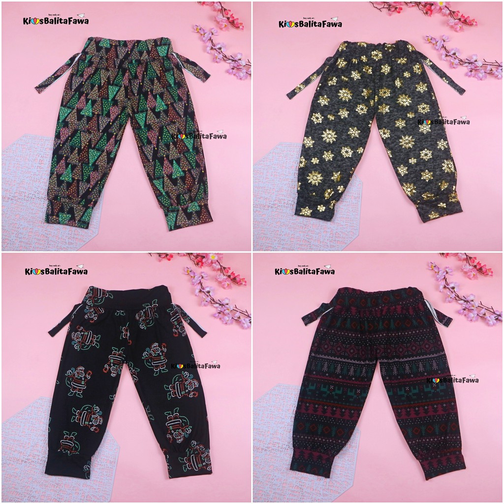 SPESIAL CHRISTMAS Aladin Natal Uk 1-2 Tahun / Celana Panjang Baby Anak Perempuan Adem IMPORT