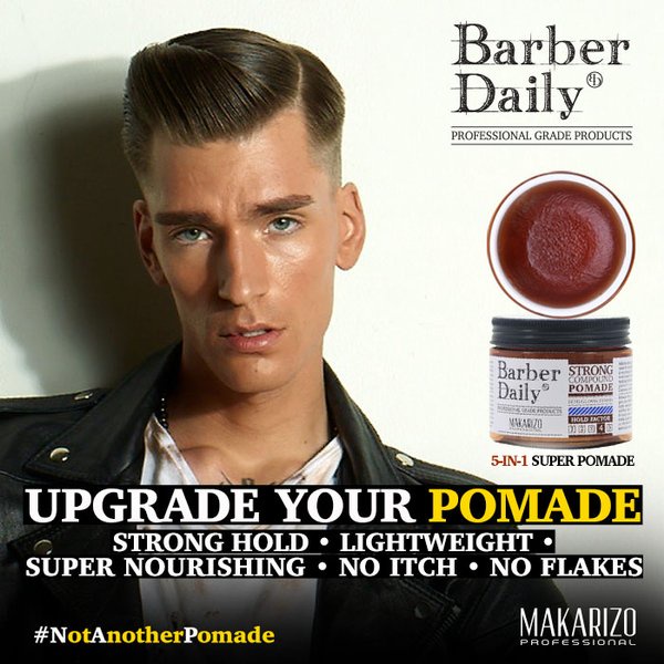 ❤ jselectiv ❤ MAKARIZO PRO BARBER DAILY STRONG Compound Pomade | Pomade MAKARIZO Level 4 - Semi Glossy Finish