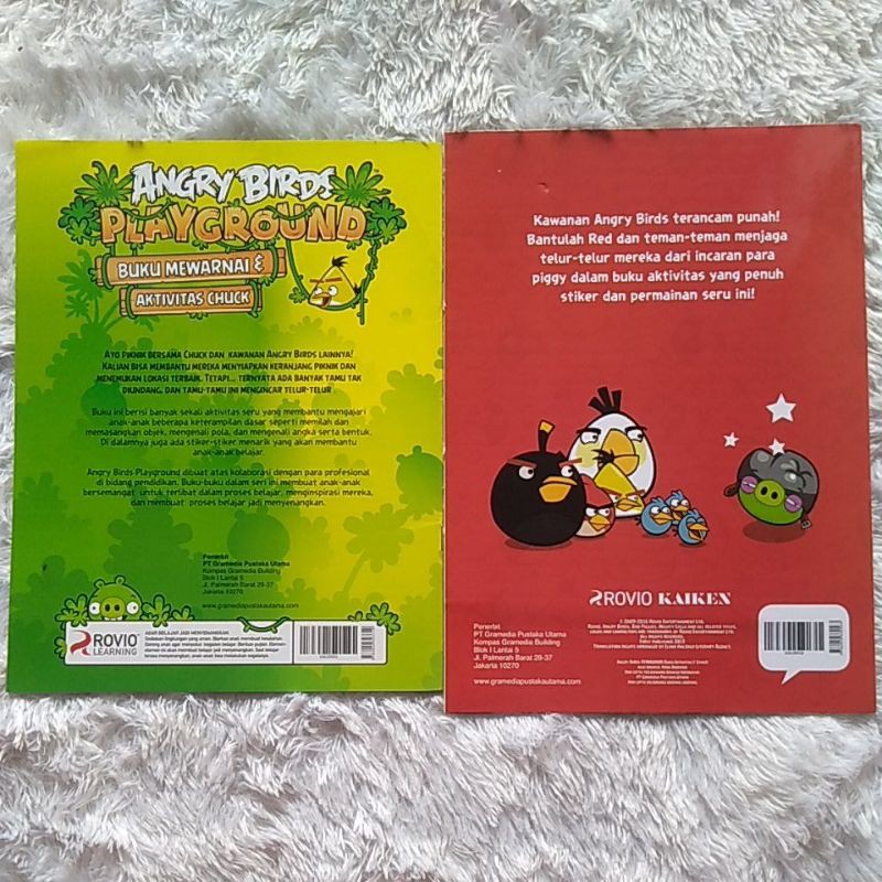 Edutivity Angry Birds - Permainan buku Aktivitas &amp; Stiker - Buku Mewarnai dan Aktivitas - Belajar Menggambar dan Mewarnai