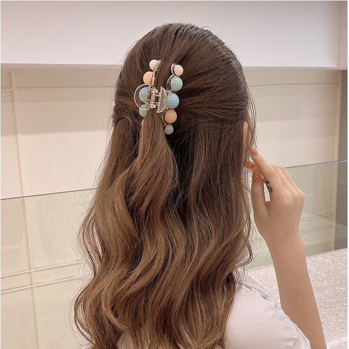 Korean Ins Hair Clip Acrylic Colorful Claw Clips Fashion Temperament Hair Clamps Women Hair Accessories