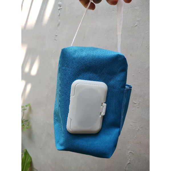 tempat tisu 3 in 1 warna turqish pouch tempat tisu 3 in 1