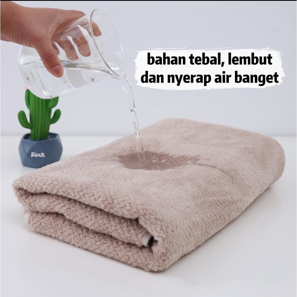 Handuk Tebal 1 Set isi 2pcs/ Handuk Mandi Microfiber Dewasa