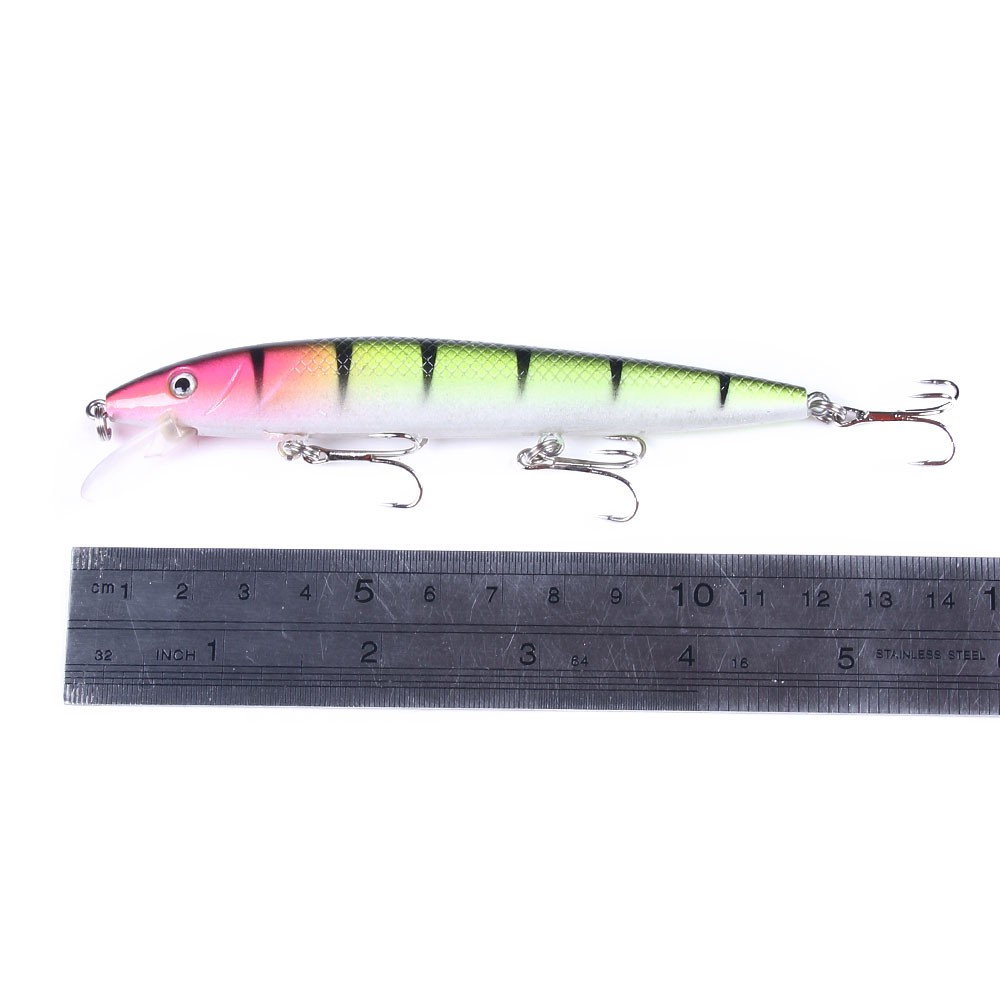 HENGJIA 9pcs Floating Minnow 12cm/13.8g Umpan Pancing Memancing Peralatan Fishing Lure Ikan Bass Bait Kait Hook Tackle