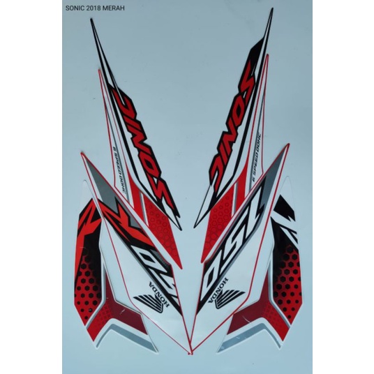 STRIPING SONIC 2018 MERAH