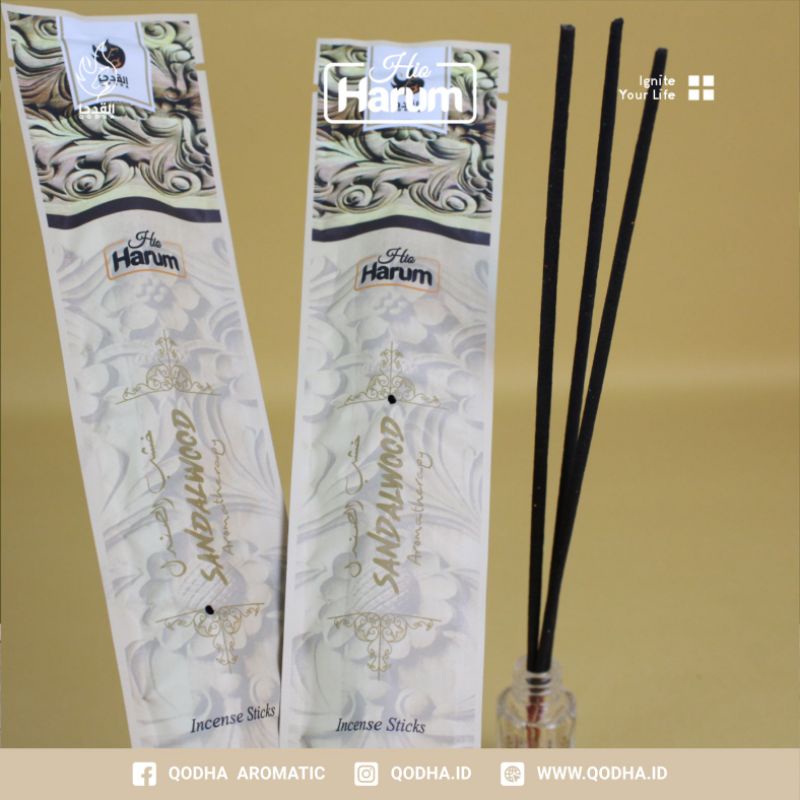 Bukhur Buhur Dupa Lidi Stick Aromaterapi QODHA Hio Harum Isi 20 Sticks Aroma SANDALWOOD