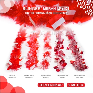 Slinger Merah Putih HUT Kemerdekaan RI Dekorasi Dirgahayu Indonesia