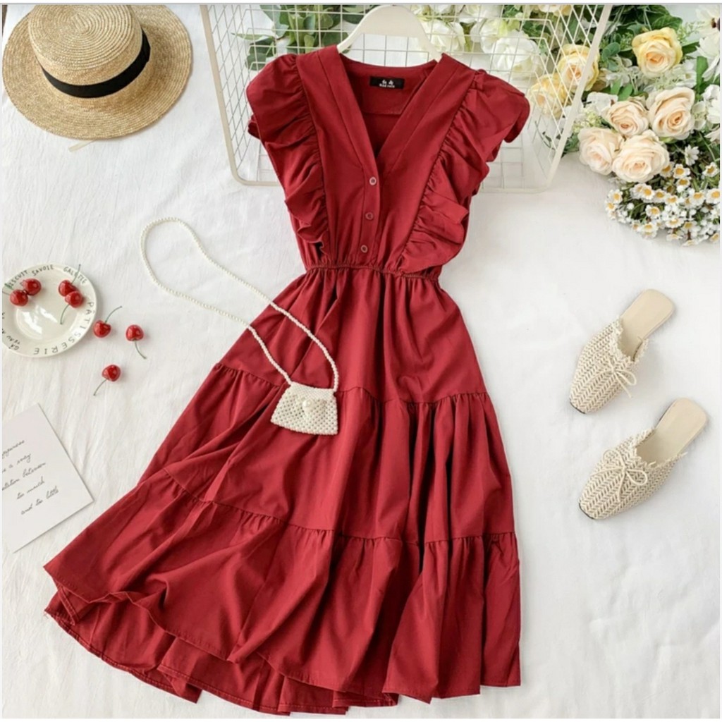 *[NSFK] Dress Korea / Dress Wanita Terbaru / Dress Casual / Dress Wanita Casual