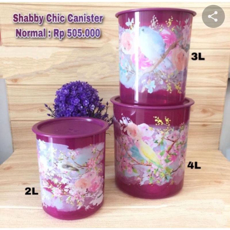 Shabby Chic Canister/Canister tupperware/shabby chic/mosaic Canister/Lily canister