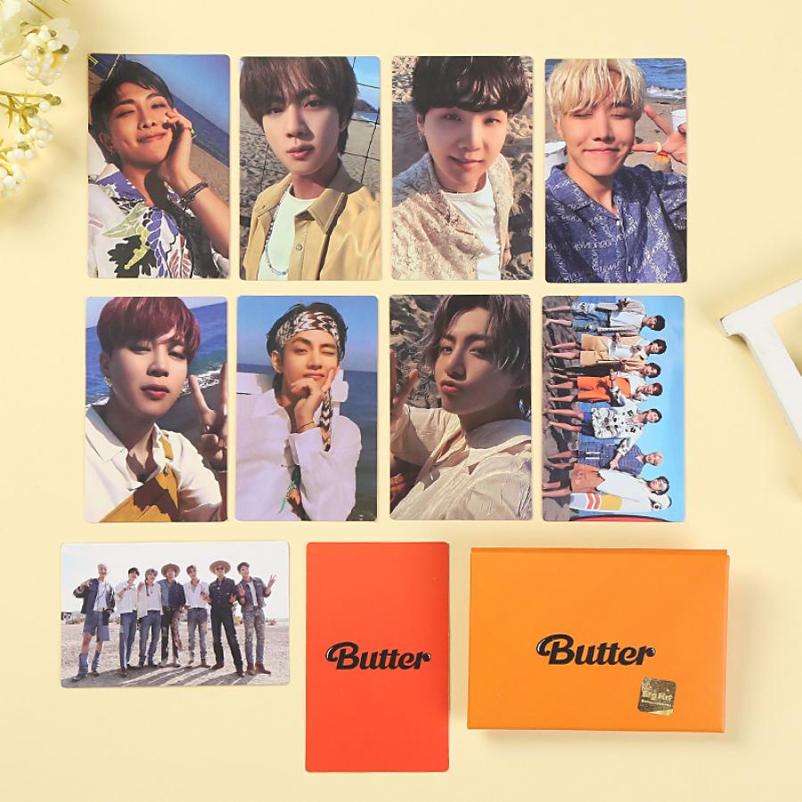 8pcs / set Kartu Lomo Foto KPOP BTS Butter Untuk Koleksi