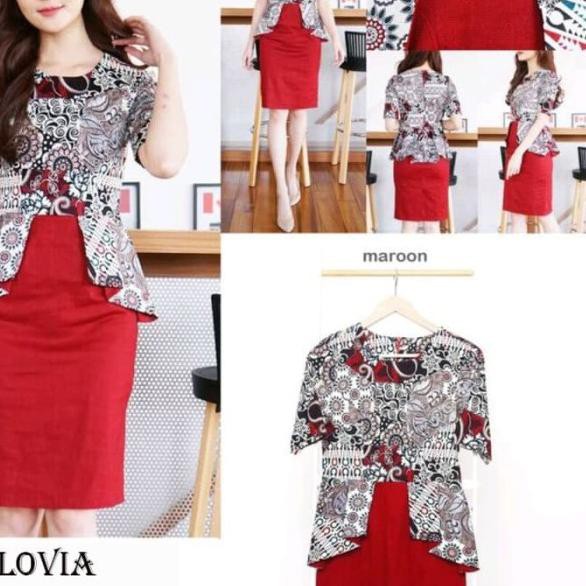 ✯ Lovia Dress Jumbo - Dress Batik Jumbo Wanita Terusan Wanita ℗