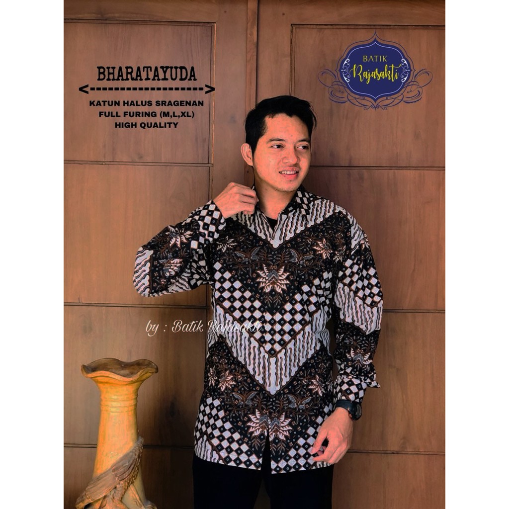 Kemeja Batik Bharatayuda Lengan Panjang | Hem Batik
