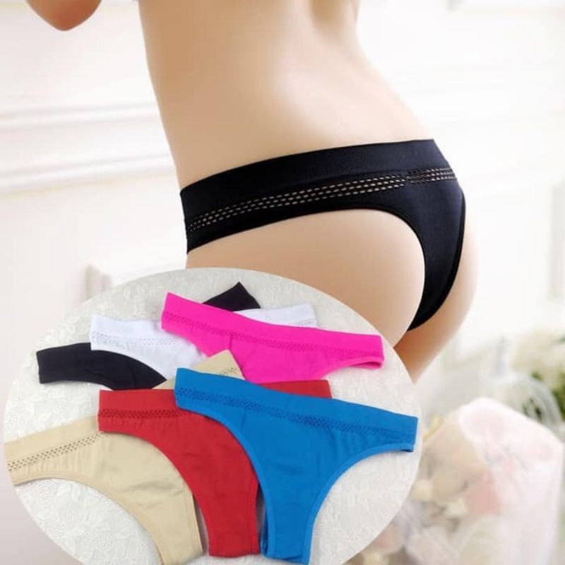 celana dalam gstring cewek elastis bahan nylon CD T17