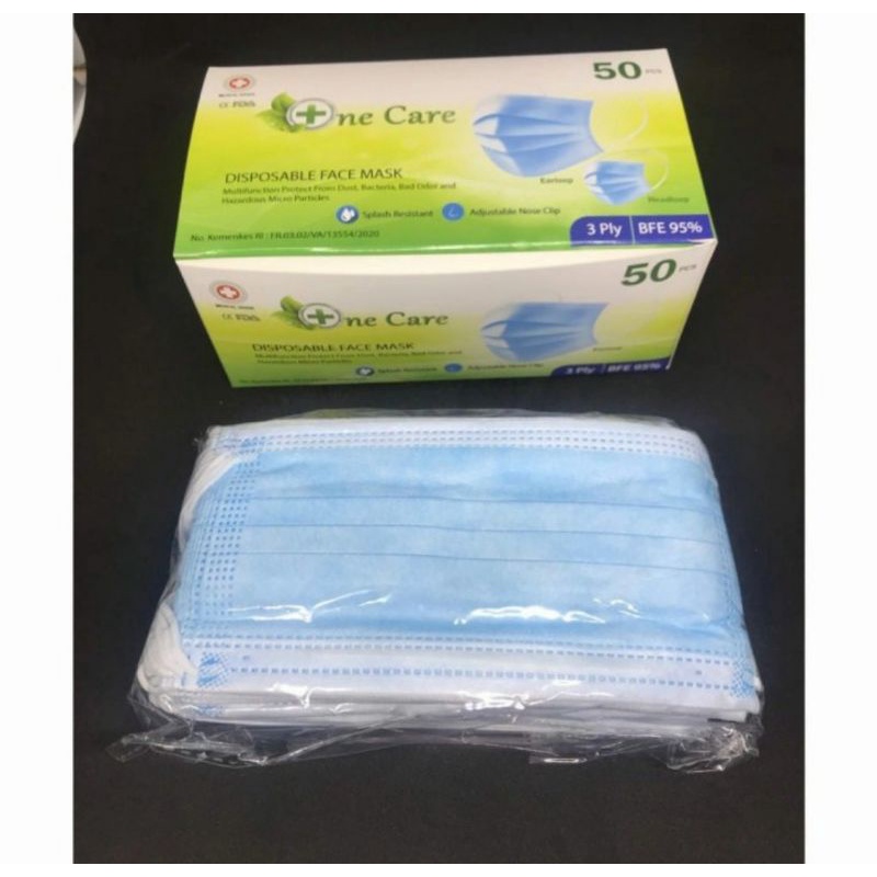 masker 3 ply one care ori